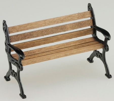 Dollhouse Miniature Bench, Park, 2 In
